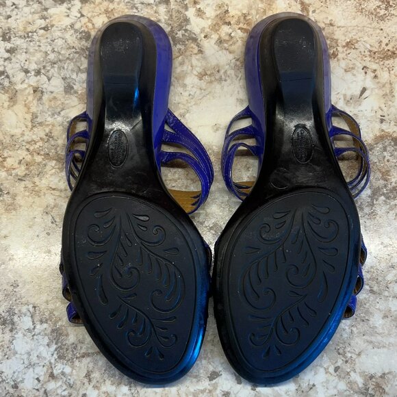 Croft & Barrow Purple Patent Leather Womens Sandal/Shoe Size 10 - Picture 3 of 6